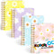 Koogel 4PCS Spiral Notebook Journals, A6 Pocket Notebooks, College Ruled Notebooks for Women Gift