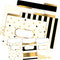 Barker Creek Designer File Folder and Library Pocket Set, Gold, 12 Colorful Folders and 30 Peel & Stick Library Pockets