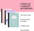 Yoobi 1-Subject 7.5 x 9.75 Composition Notebook Set – 3-Pack of Kids College Ruled & Wide Ruled Notebooks, Variety of Cute Designs – 100 Sheets Each, Great for School, Office & Home