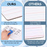 Dry Erase Lapboards with Lines, Pack of 18, 6 x 9 inch Double Sided White Boards with 18 Pens, 18 Erasers