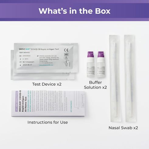 COVID-19 6 3 Packs, INDICAID Antigen Rapid Test, Tests in Individual FDA EUA Authorized OTC COVID Home Test, HSA/FSA