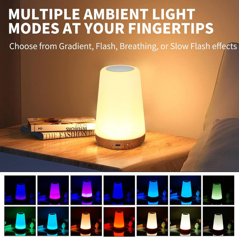 1 13-Color GlowLite - LED Night Light with Remote, Changing Ambiance Light for Living Room, Dining Table & Camping