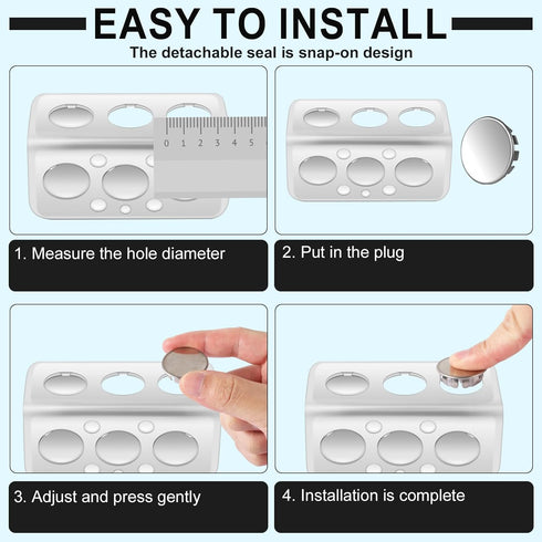 20pcs Seal Electrical Box Knockout Plugs, Removable Round Electrical Panel Knockout Seal for 1/2in Conduit Pipe