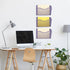 EASEPRES Wall File Holder Organizer, Purple 3 Pockets Hanging File Organizer for Home Office Supplies