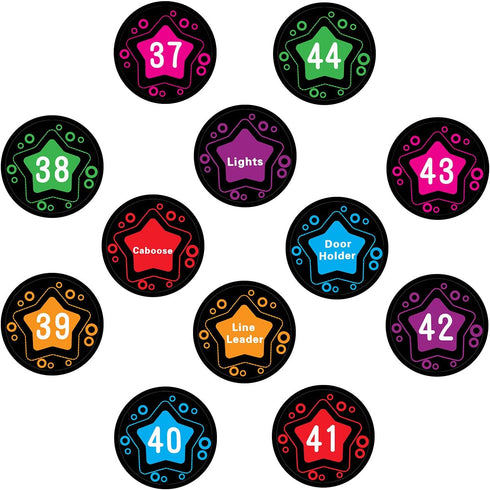 Outus 48 Pieces 4 Inch Classroom Floor Stickers, Number Carpet Markers Spots for Preschool and Kindergarten
