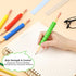 Affrolling 4 Pack Set 4 Textured Silicone Pencil Sleeves Sensory Fidget Grips with Pencil, Quiet Classroom Fidget Toys