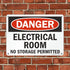 SmartSign "Danger - Electrical Room, No Storage Permitted" Sign, 10" x 14" Plastic