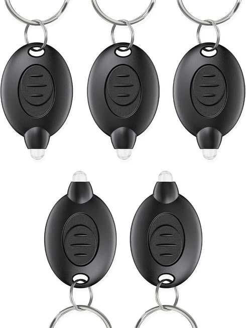 Uniclife 5 Pack Mini LED Keychain Flashlight, 12 Lumen Portable Ultra Bright Key Ring Torch for Outdoor Camping