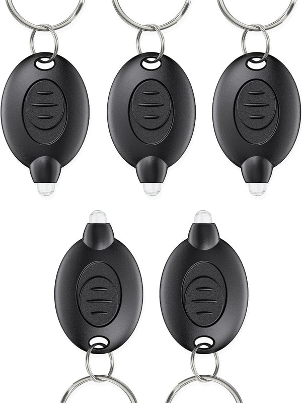 Uniclife 5 Pack Mini LED Keychain Flashlight, 12 Lumen Portable Ultra Bright Key Ring Torch for Outdoor Camping