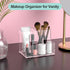 Clear Pen Holder for Desk, Acrylic Pencil Holder, Makeup Brush Organizer for Vanity, Office Desk Organizers and