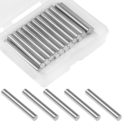 Yinpecly 25 Pcs 4mm x 30mm Shelves Dowel Pin,304 Stainless Steel Dowel Pin,