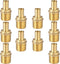 10-Pack PEX Fittings, 1/2" PEX x 1/2" Male NPT, Brass Crimp Fitting for Pex Pipes, ASTM F1807
