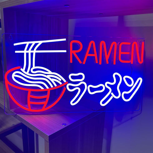 Dimmable Ramen Neon Sign Japanese Noodles Neon Light for Wall Decor LED Ramen Light Up Signs USB Powered Food Shop Neon