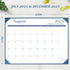 Gannyfer Large Desk Calendar 2024-2025 with Desktop Mat, 18 Month Table Calendar from Jul 2024 to Dec 2025, Blue