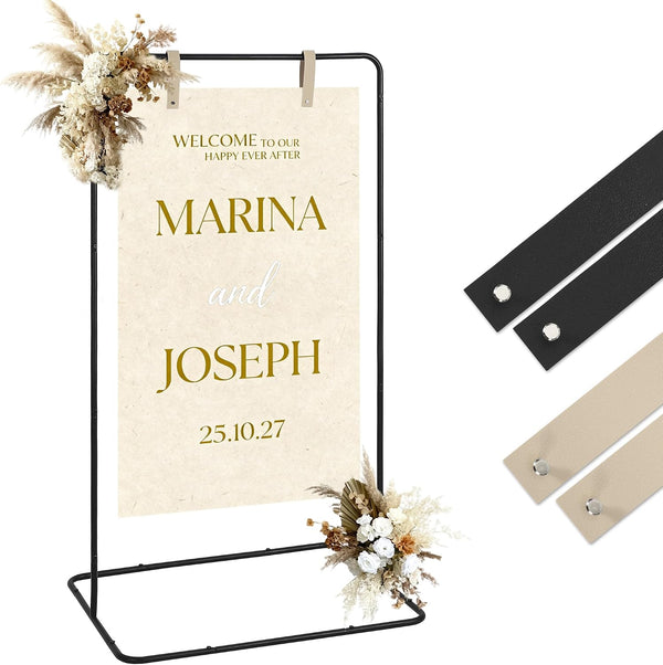 Garvee Wedding Welcome Sign Stand, 50/68 in Adjustable Metal Wedding Sigh Holder
