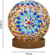 3 Dimming (style2-blue) Romantic Night Light, Nordic Style Mosaic Glass Table Lamp Rechargeable Bedside Lamp Color
