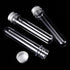50 PCS Clear Test Tubes 140 x 25mm with Screw Caps, 40ml Plastic Test Tube with Aluminum Covers for Party Favors