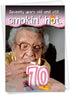 NobleWorks Humorous 70th Milestone Birthday Greeting Card, 5 x 7 Inch Envelope, Years Old and Hot Milestones