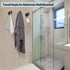 Towel Hooks for Bathroom, 2 Pack Wall Mount Heavy Duty Black Matte Towel Holder for Kitchen & Bedroom