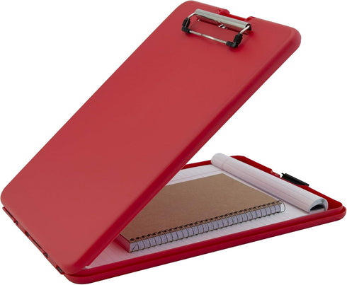 Saunders Slimmate Letter Size Storage Clipboard, Red Polypropylene
