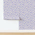 3ft 2ft 90S Y2K Spoonflower Peel & Stick Wallpaper x - Floral Daisies Mini Dollhouse Flowers Purple Lilac Spring Custom