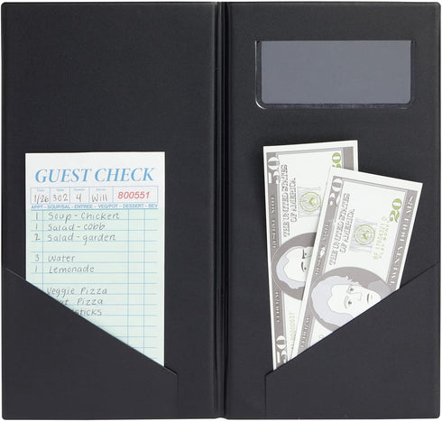 Set Pack 10, 5.5" 10.5", Juvale Server Books - PVC Restaurant Check Holder with Clip & Card Holder - Check Presenters