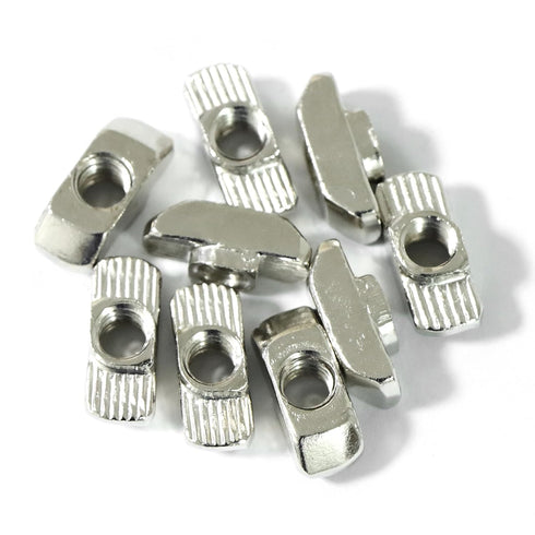 1/4"-20 Threaded Standard Steel Drop in T-Nut, Accessory Hardware Nuts for 15 40 Series Aluminum Profiles