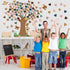 Boho Classroom Tree Bulletin Board Set with 3D Heart Shape Cutouts for School Teacher Wall Decor