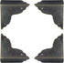4pcs 2.8" 2.8" 1.2" Antrader Metal Box Corner Protector Edge Safety Bumpers Furniture Corner Guard Bronze Tone x x