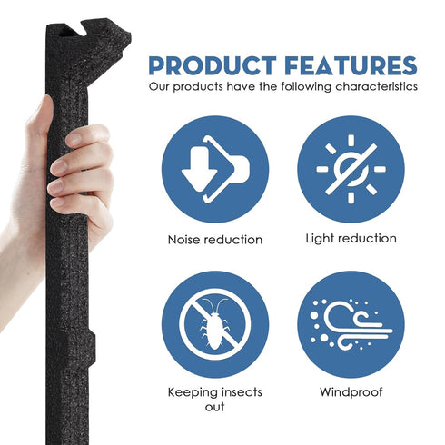 9 in Inside Foam for Metal Roofs, Classic Rib Profile Foam Closure Strips for Metal Roofing Panels (10 Pcs)