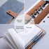 CAGIE A5 Refillable Faux Leather Traveler Notebook, 6 Ring Binder, Personal Organizer for Women, Men, Lined Paper