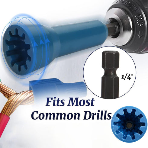 25 Pcs Wire Connectors & 1 Pc Blue Wire Nut Twister, Insulating Insert Twist Electrical Wire Connectors Kit