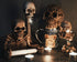 DS. DISTINCTIVE STYLE Skull Toilet Paper Holder Wall Mount Resin Toilet Tissue Holder Gothic Bathroom Decoration