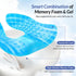 Tailbone ZIKEE Pioneering Gel Seat Cushion for Sitting Without Stuffiness, Ergonomic Memory Foam Office Chair Cushion