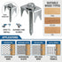 COZYMO 100 1.6 Inch (100 Pack) Pcs Fence Staples for Wire Fencing, Galvanized Steel Fasteners with Hex Socket, Reusable