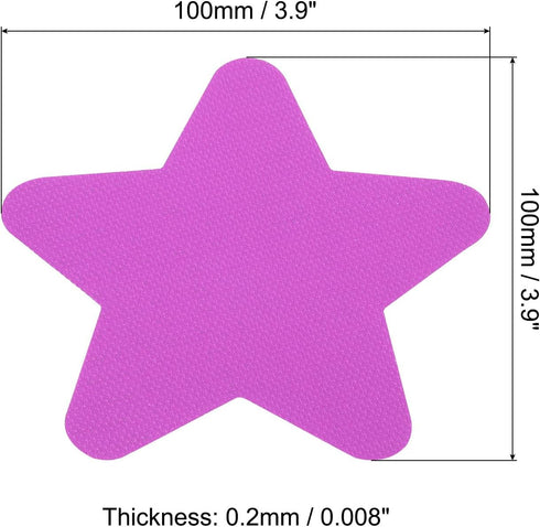 PATIKIL 3.9 x 3.9" Star Carpet Spot, 24Pcs Floor Spot Marker Waterproof Nylon Line Up Sign Decoration for Classroom, Pink