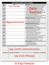 Real Estate Agent Supplies, Daily Planner Task List Notepad, 8.5 X 11, Simple Document with Calendar, Task Lists, Call