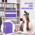 Henoyso 16 Pcs 1/2 Inch Purple 3 Ring Plastic Binders, Flexible Binders for School Office Home Supplies