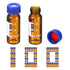 PATIKIL 2ml Autosampler Vial, 100 Pack Pre-Slit Septa HPLC/GC Vials with Screw Cap, Writing Patch for Lab Use