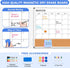 Monthly Calendar Whiteboard Dry Erase Cork Board Combo, 30" x 20" Magnetic Double-Sided Calendar