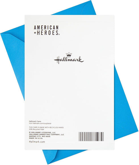Pack 3 Hallmark of Military Thank You Cards, Veterans Day Cards (Protect and Serve)