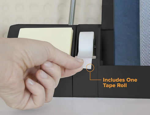 Bostitch Office Konnect Tape Dispenser with Premium Single-sided Tape, Sticks to Desk, Black (KT-TAPE-BLK)