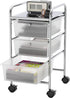Simple Houseware 3 Drawers Utility Cart, Rolling Storage Organizer on Wheels