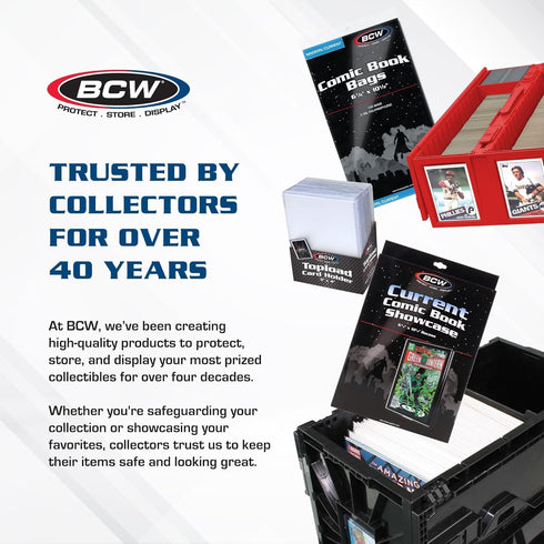 BCW Current Premade Resealable Comic Bags and Boards, 50 Resealable Sleeves for Current/Modern Comics