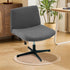 Generic Armless Criss Cross Chair Cover Looking Stretch Mid Back Wide Accent Chair Slipcover, Exquisite Vanity Cover