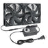 2 x 120mm 240mm Computer Fan with AC Plug, 110V - 240V