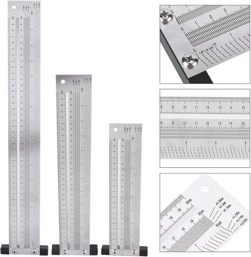 Ultra Precision Scribing Ruler 12in, Anti-Rust Stainless Steel Woodworking Marking Tool for Gauging and Measuring