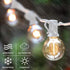 SUNTHIN Outdoor White String Lights, 27FT with 14 G40 Shatterproof LED Bulbs, Waterproof Hanging Lights for Yard