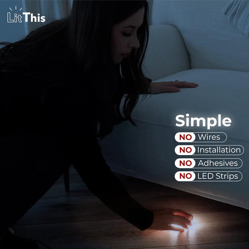 LitThis 360 dimmable, Under Bed Lights Motion Sensor Patented motion activated night light for under bed light. No