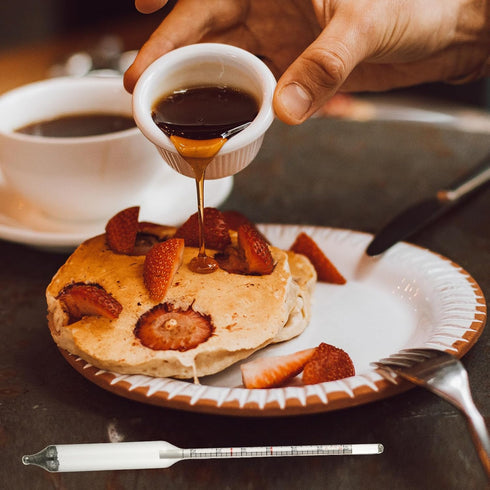 Maple Syrup Hydrometer, Baume and Brix Scale Density Kit for Measuring Sugar and Moisture Content of Boiled Sap